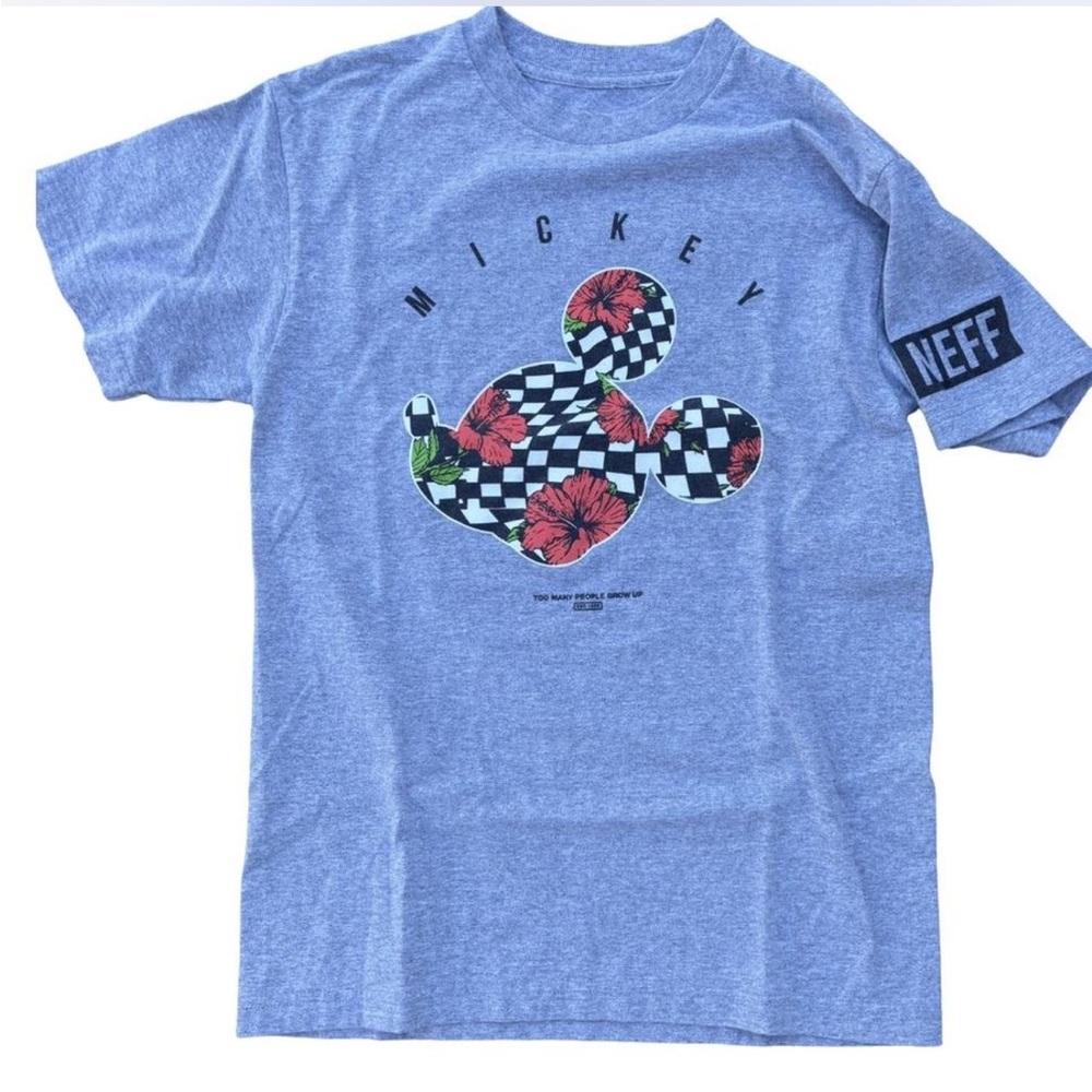 ⭐️3/$12⭐️ Neff grey T-Shirt with Mickey Graphic